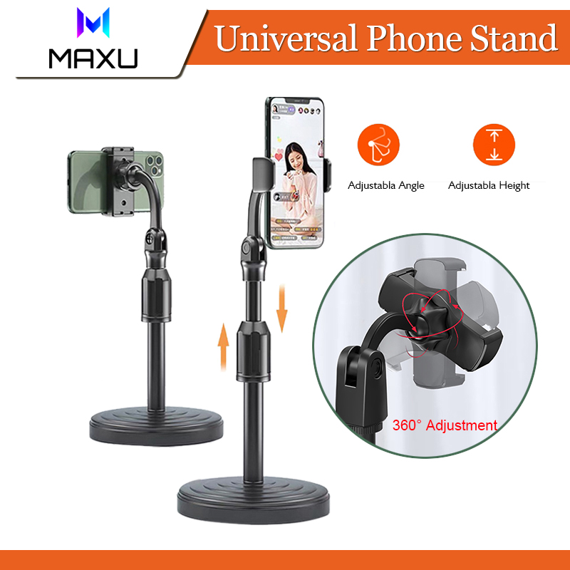 360° Rotating Mobile Phone Stand Telescopic Adjustable Microphone Desktop Stand Live Broadcast Phone Selfie Stand Holder