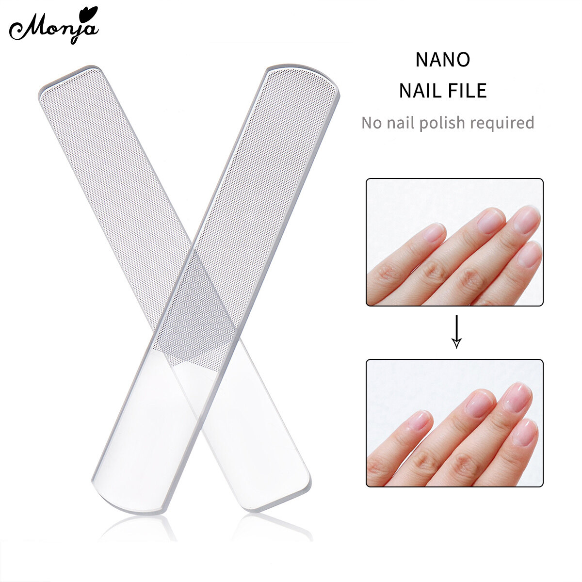 myyeah Nail Art Professional Nano Glass File Transparent Sanding Polishing Grinding Nails Filing Manicure Tool