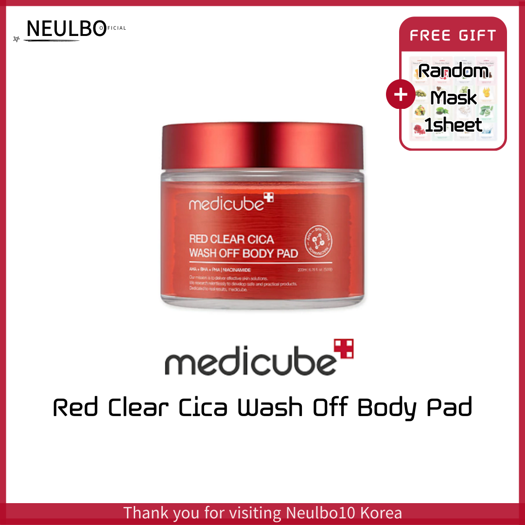 [Medicube] Red Clear Cica Wash Off Body Pad (50 pads / 200ml)